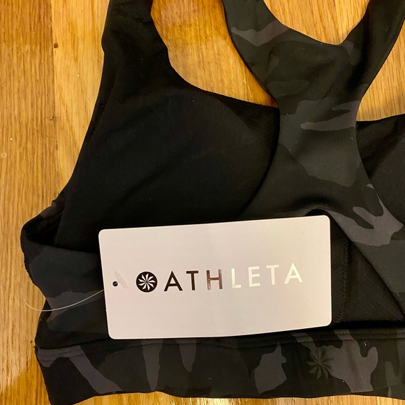 Athleta Ultimate Sports Bra Black Camo XS (D-DD+) - Picture 5 of 7